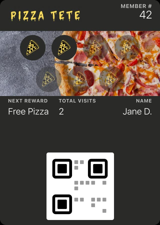 Stamp card — Apple Wallet